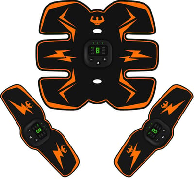 ABS-stimulator voor buikspieren, spierstimulator, EMS ABS-trainer voor bodytoning en fitness, USB-oplaadbare toningsgordel, ABS Fit Weight Muscle Toner-trainingsapparaat voor mannen en vrouwen