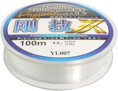Vislijn Spoel - Monofilament Lijn - Zoetwatervissen - Hoge Trekkracht - 0.53mm 34kg - Helder