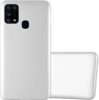 Cadorabo Hoesje geschikt voor Samsung Galaxy M31 in METALLIC ZILVER - Beschermhoes gemaakt van flexibel TPU silicone Case Cover