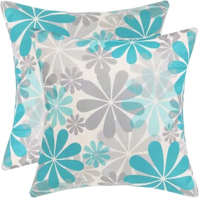 buitenkussen hoes 2stuks 45x45 art bloemen design11