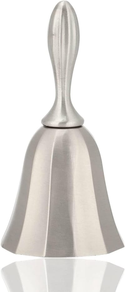 Allecto - Hand Bell - Decoratieve Klok - Sterke Geluid - Metalen - Klok voor Bar en Restaurant - Geschikt voor Bruiloften - 1 Stuks