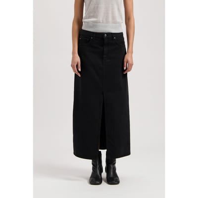 Mud Jeans Lena Long Skirt Nero Nero Maat: L | Maxi Rokken Outlet | Dames | Zwart