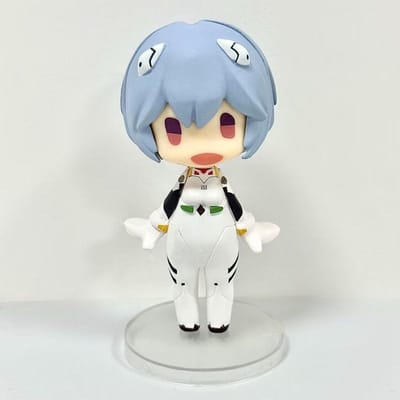 Figurine Anime EVA Ayanami Rei 13CM Version Q Style Pixelisé Modèle Asuka Langley Soryu Jouet EVANGELION Cadeau Tête Figurine d'Action With box white