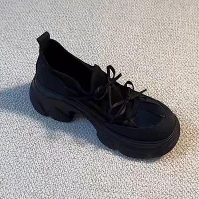 Strik Dames Instappers Schoenen Platte Schoenen Platform Sportschoenen Herfst Mode Sneakers Nieuw Comfort Lopen Trend Jurk Vrouw 40 black