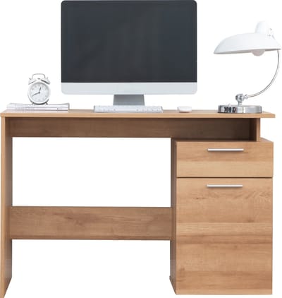 ACAZA Bureau - Bureau met Lades - Bureautafel - Eik - 110 x 53 x 75 cm (L x B x H) - Computertafel - Laptoptafel - Bureau Eik met Lades