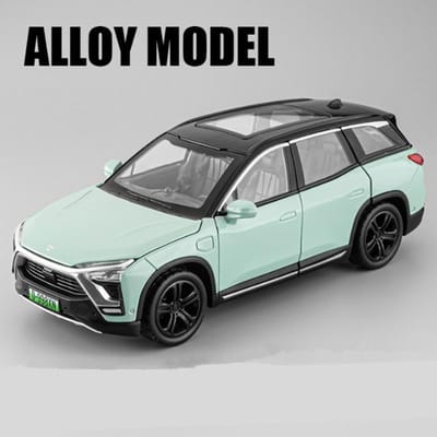 1:32 Nio Es8 SUV Alliage Véhicules Électriques Modèle Moulages Sous Pression Métal Modèle de Voiture Énergie Nouvelle Son et Lumière Simulation Jouet Cadeau pour Enfants gray