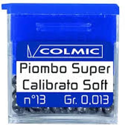 Colmic Piombo Super Calibrato Soft – super gecentreerde ronde loodjes in dispenser (30 g) – maten nr 14 t/m nr 1/0 - Maat : nr 14 - 0.010g