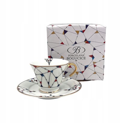 Bogucice Arlekin Espressokopje met schotel, 90 ml - Vrolijk Design