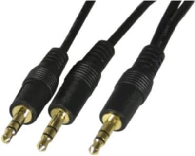 DELTACO MM-17A, Verloop van 1x naar 2x 3.5mm (Male) stereojack, 3m