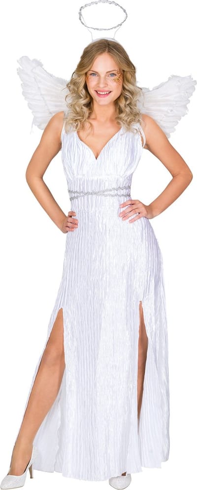 dressforfun - vrouwenkostuum kerstengel XXL - verkleedkleding kostuum halloween verkleden feestkleding carnavalskleding carnaval feestkledij partykleding - 300473