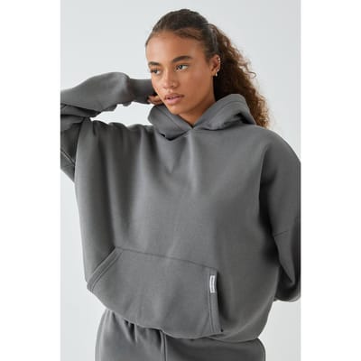 Dames DSGN Studio Oversized Over The Head Hoodie | Houtskool | Maat: XS