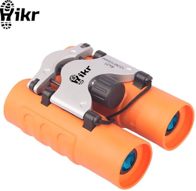 Hikr Verrekijker kinderen – BaK-4 8x21 – Compact & lichtgewicht – Junior speelgoed voor vogelspotten & buitenavonturen – Oranje