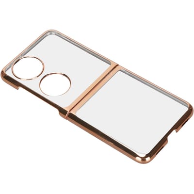 Étui de protection pliable pour téléphone portable PC électroplaqué pour téléphone portable Huawei P50 Pocket or