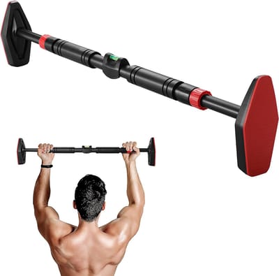 Verstelbare Optrekstang – Krachttraining – Breedte instelbaar 70-96 cm – Deurmontage – Geen boren – Voor thuis, kinderen & volwassenen