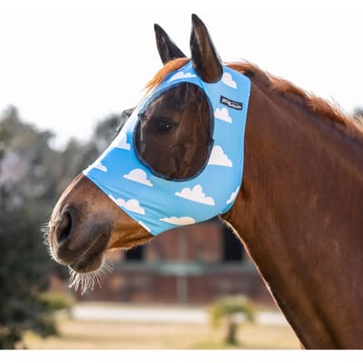 Vliegenmasker voor paard van lycra met oorkap Pro-Tech