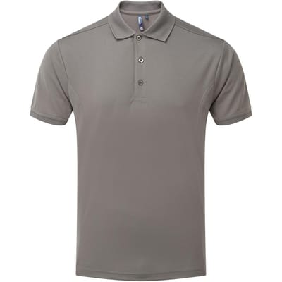 Premier Heren Coolchecker Poloshirt (Donkergrijs)