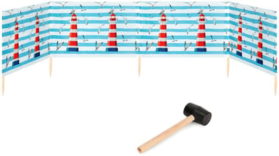 Garronda Strand Windscherm Met Stokken - Windscherm Strand – Windscherm – Rubberen hamer – GD-EX-Wb-5m