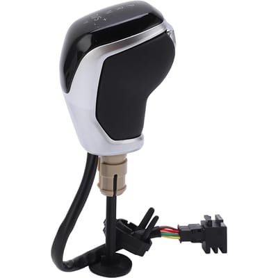 Pommeau de Levier de Vitesse de Voiture avec Faisceau d'Indicateur LED Remplacement pour Octavia Mk3 5E 2013‑2019 Lumière Rouge black