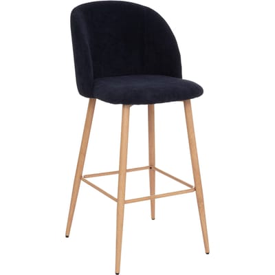 Eazy Living Ribstof Barkruk Royal Donker Blauw