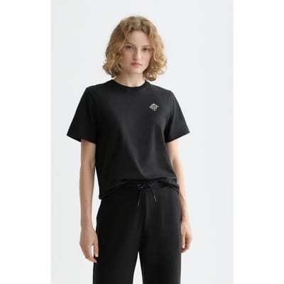Scotch & Soda Chest Artwork Regular T-shirt Black Taglia: XS | Maglie Sportivi Outlet | Donna | Nero