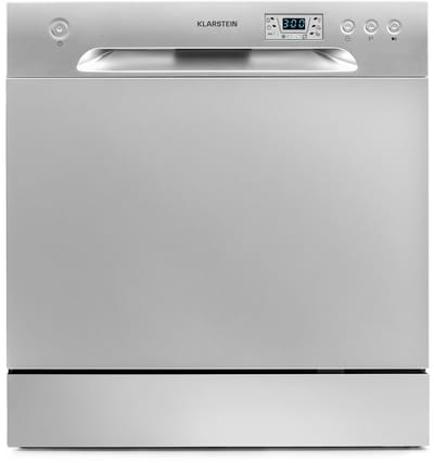 Klarstein Vaatwasser Mini voor 8 Couvert, Stille Kleine Vaatwasser met 6 Programma’s, Tafelmodel Vaatwasser voor Thuis, Kantoor en Camping, Mini Vaatwasser met Wateraansluiting - Vaatwasmachine Mini-Vaatwasser - 8 Maatgedekken 49 dB 45 cm 1620W