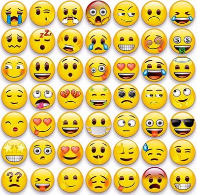 MONTKIARA 54 stuks koelkastmagneten, emoji-magneten, grappige smiley magneten, decoratief voor keuken, magneetbord, koelkast, whiteboard, borden, prikbord, kantoor, kinderen en volwassenen, cadeau 30 x 30 mm