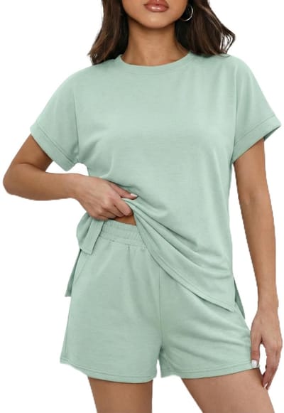 Dailygoods- Co-ord Set Dames - 2-delige Outfit - Elegante Losse Pasvorm - Zomerset met Zakken - Gesplitste Zoom - Comfortabel en Stijlvol - Tweedehands Damesoutfit