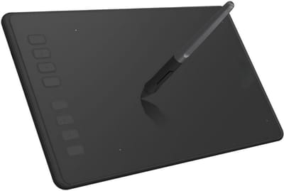 KAD® Tekentablet - 8 Aanpasbare Sneltoetsen - Grafisch Tekenpad voor Design & Illustratie - Zwart - 32cm x 19cm x 1cm