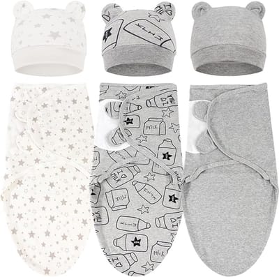 Baby Swaddle Dekens - Slaapzakjes Baby - Comfortabele Slaap - Verstelbaar Ontwerp - 0-3 Maanden - Meerdere Prints