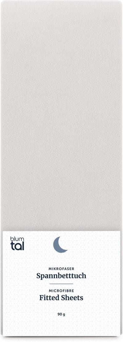 Blumtal Hoeslaken - Microfiber Hoeslakens - 80 x 200 x 30cm - Moonlight Grey - Grijs