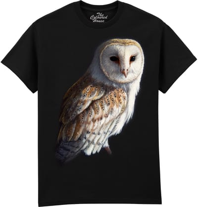Kerkuil Uilen Barn Owl The Coloured House T-shirt M