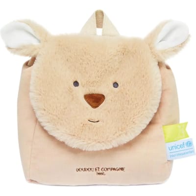 Doudou et Compagnie Kangoeroe Rugzak Beige - UNICEF - Vanaf 18 Maanden