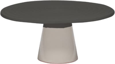 Dutchdeluxes - Gebakken keramiek - Taartplateau - Medium - 25 cm diameter - Grijs/wit