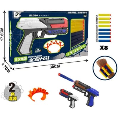 Shell Ejectie Pistool Handvuurwapen Speelgoedpistool Continu Schietend Model Zachte Kogel Speelgoedpistool Lanceerder voor Volwassenen Jongens Cadeaus gray