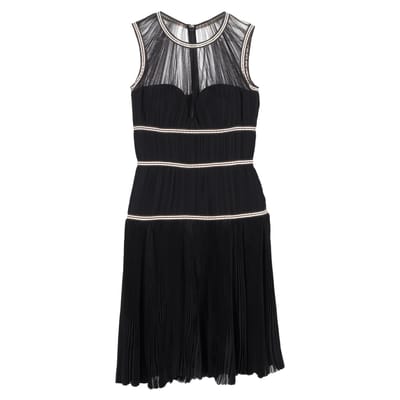 Alexander McQueen knielange jurk in zwart polyamide