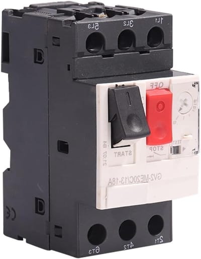 Motor Protector - Stroomonderbreker - Motor Bescherming - Hoge Breekcapaciteit - 4-6.3A - Grijs