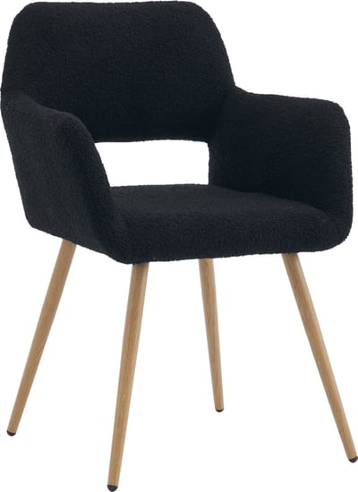 Merax teddy fauteuil – zwarte fluwelen make-up stoel met comfortabele stoffering