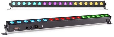 BeamZ set van 2 LCB183 DMX LED barren met 18x 3W RGB LED's in 3 secties