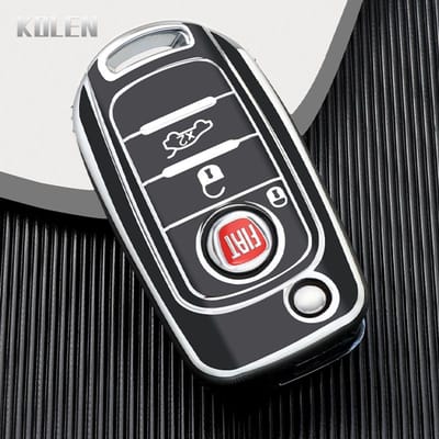 Mode TPU Flip Sleutelhoes Cover Shell Voor Fiat Tipo Toro Nuovo Freedom 500X Doblo Argo Grazie Beschermer Keyless Sleutelhanger Accessoires gray