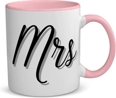 Akyol - mrs koffiemok - theemok - roze - Mister or miss - mevrouw - verjaardagscadeau - cadeau voor vrouwen - kado - 350 ML inhoud
