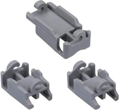 Multaparts® lagerset / klemmen voor inzet bovenkorf vaatwasser Bosch / Siemens | Alternatief voor 00418674 | Set van 3 klemmen