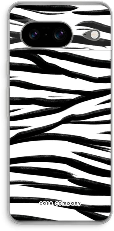 Case Company® - Hoesje geschikt voor Google Pixel 8 hoesje - Zebra pattern - Soft Cover Telefoonhoesje - Bescherming aan alle Kanten en Schermrand