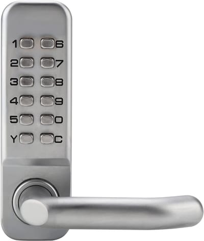 Aurixi® Deurslot Buitendeur - Smartlock - Slim Deurslot Met Wachtwoordbeveiliging - Codeslot - Met Code Toegang - Intelligent Smart Lock -Zilver - ‎22cm x 13cm x 8cm