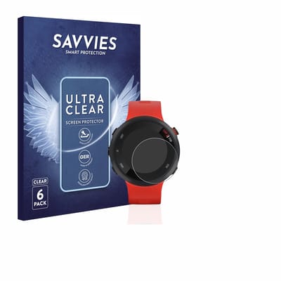 Savvies - Screenprotector voor Garmin Forerunner 45 - Folie Beschermfolie transparant 6 Stuks