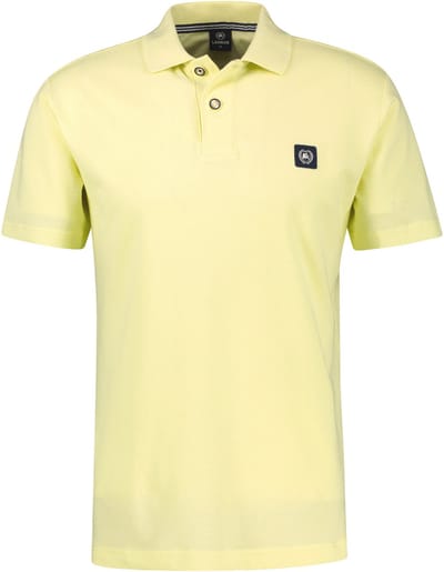 LERROS Mannelijk poloshirt met een structuur die stevig aanvoelt, in grote maten , Maat: 3XL , Kleur: LEMON WATER , 100% katoen