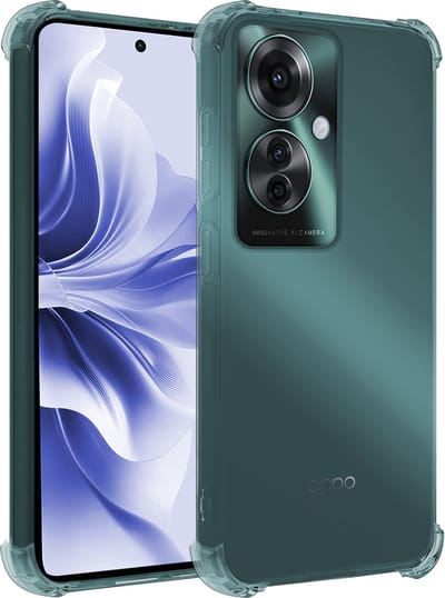 Hoesje - Geschikt voor OPPO Reno 11F - Sterk & Shockproof - Siliconen Shock Case - Hoes Cover - Telefoonhoes - Transparant