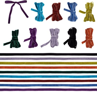 Dailygoods- Fluwelen Linten 9 Kleuren - 10Mm Breed - Cadeaulint - Sierlint - DIY Ambachten - Naaien Accessoires - 27 Yards
