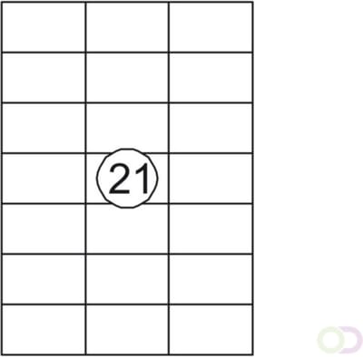 ETIKETTEN STICKERS FORPUS A4 21 ETIKETTEN 100 VEL (2100 ETIKETTEN)