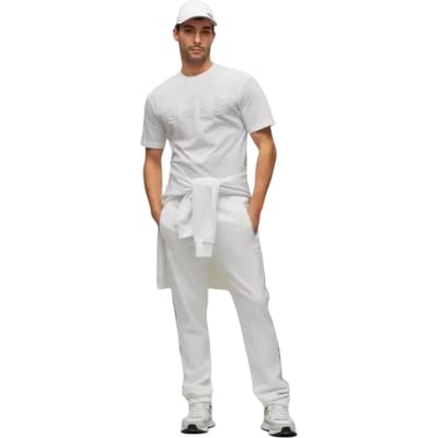 Boss Heren Joggingbroek met zijstreep (Wit)