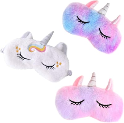 Set van 3 Pluche Slaapmaskers voor Kinderen en Tieners - Comfortabele Oogmaskers als Cadeau